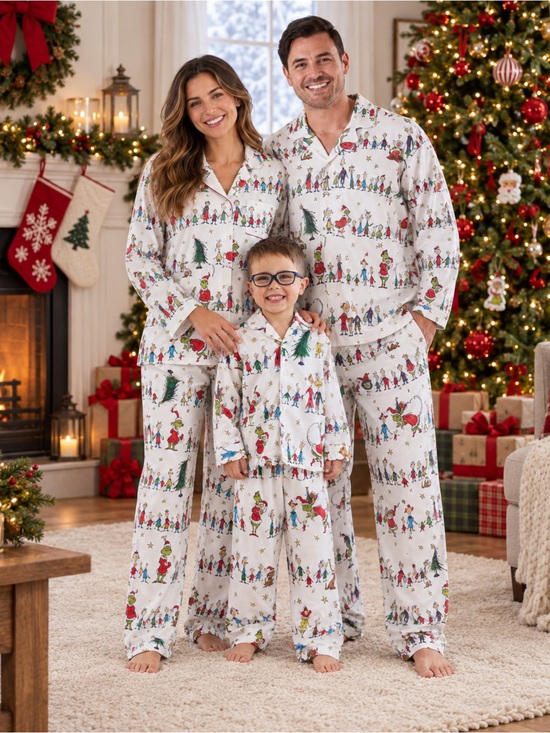 Pottery Barn Other - Dr.Seuss The Grinch Matching Family Pajama Set Kids 6 Adult S & XL Pottery Barn